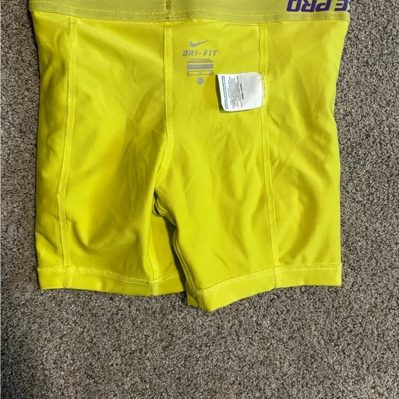 Nike Women's Purple and Yellow Athletic Shorts - Picture 8 of 9